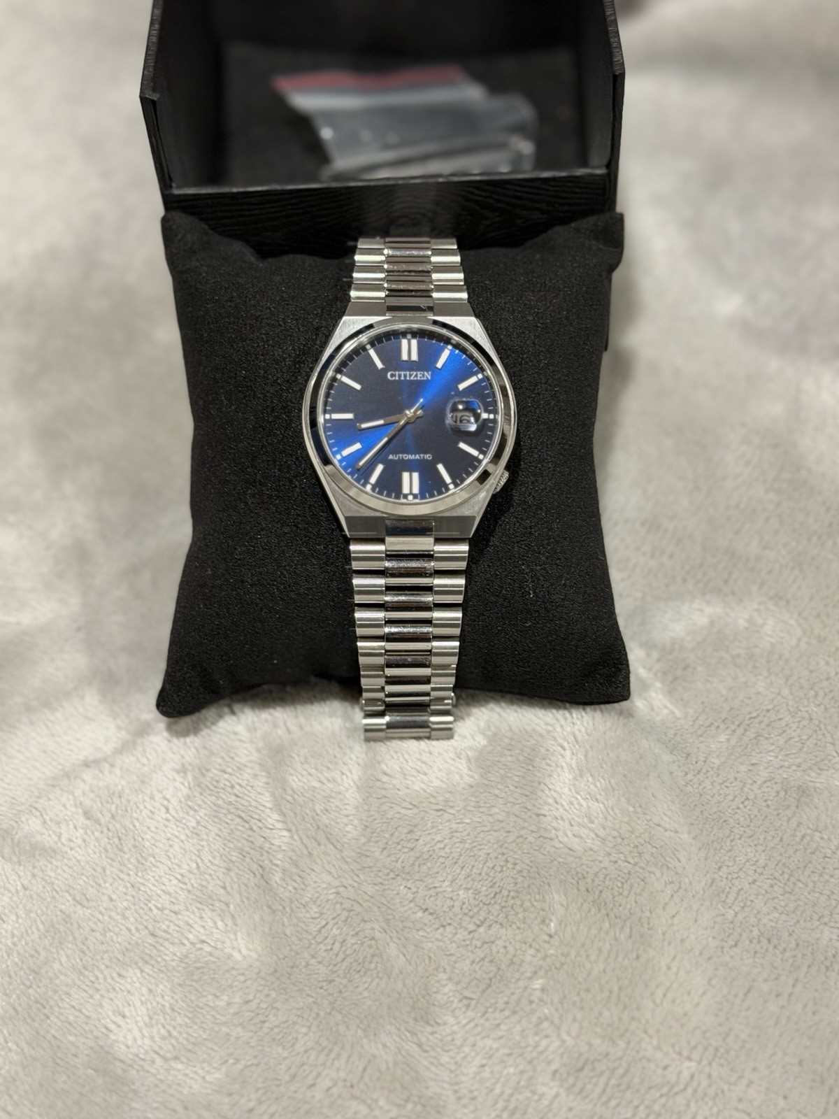 Citizen Tsuyosa Automatic Blue Dial Silver Stainless Steel Bracelet Watch w/Box