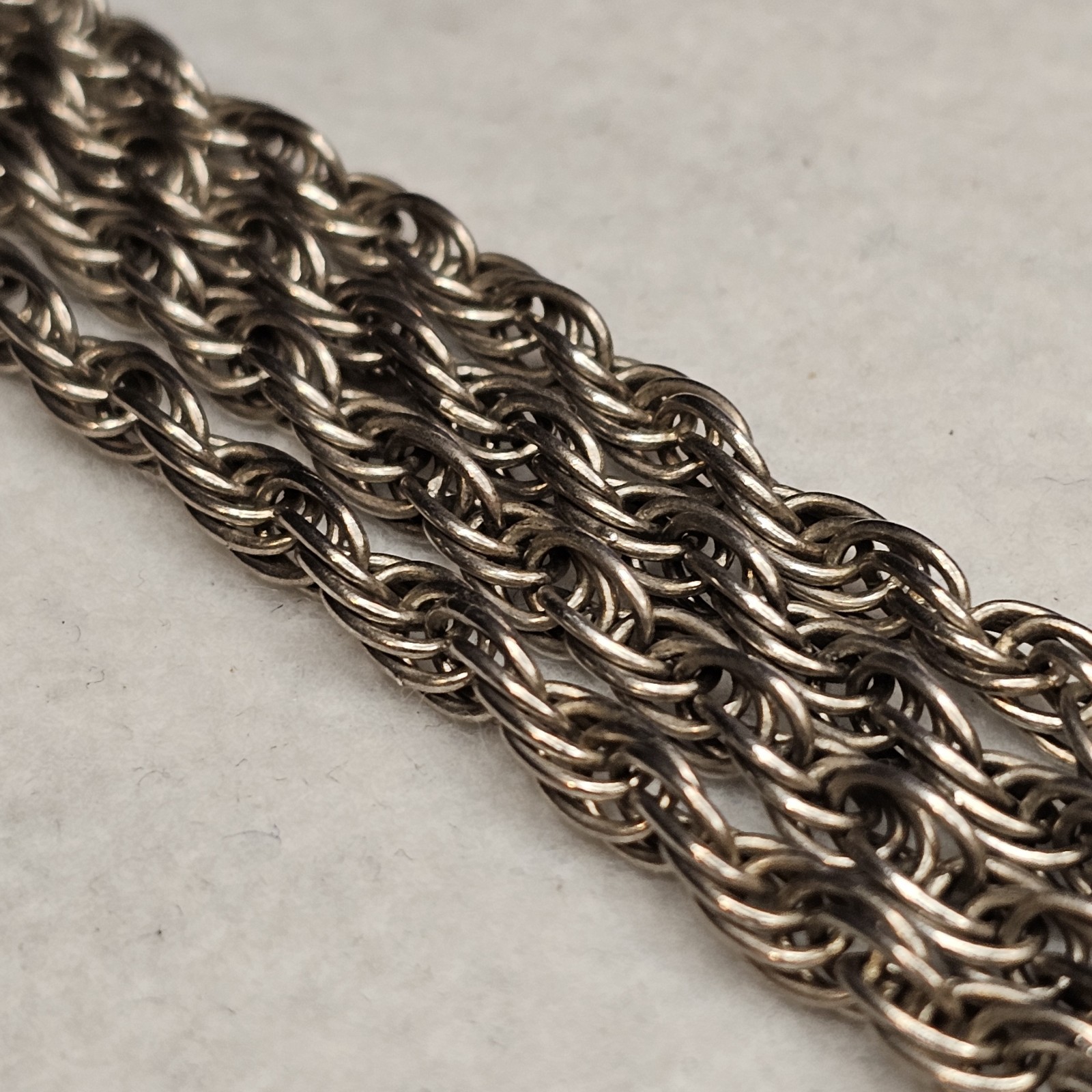 925 Milor Italy Sterling Silver 4.7mm Rope Chain 24” 28g Solid Mens