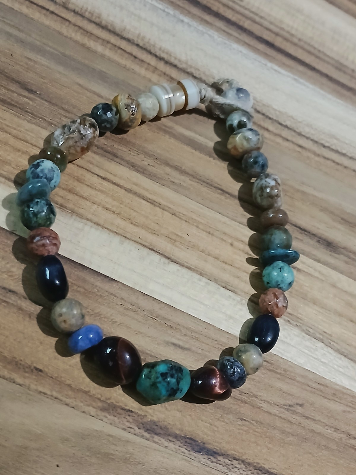 Bracelet Hemp Usa Unisex Travel Hippie Gift African Jasper Crazy Lace Agate