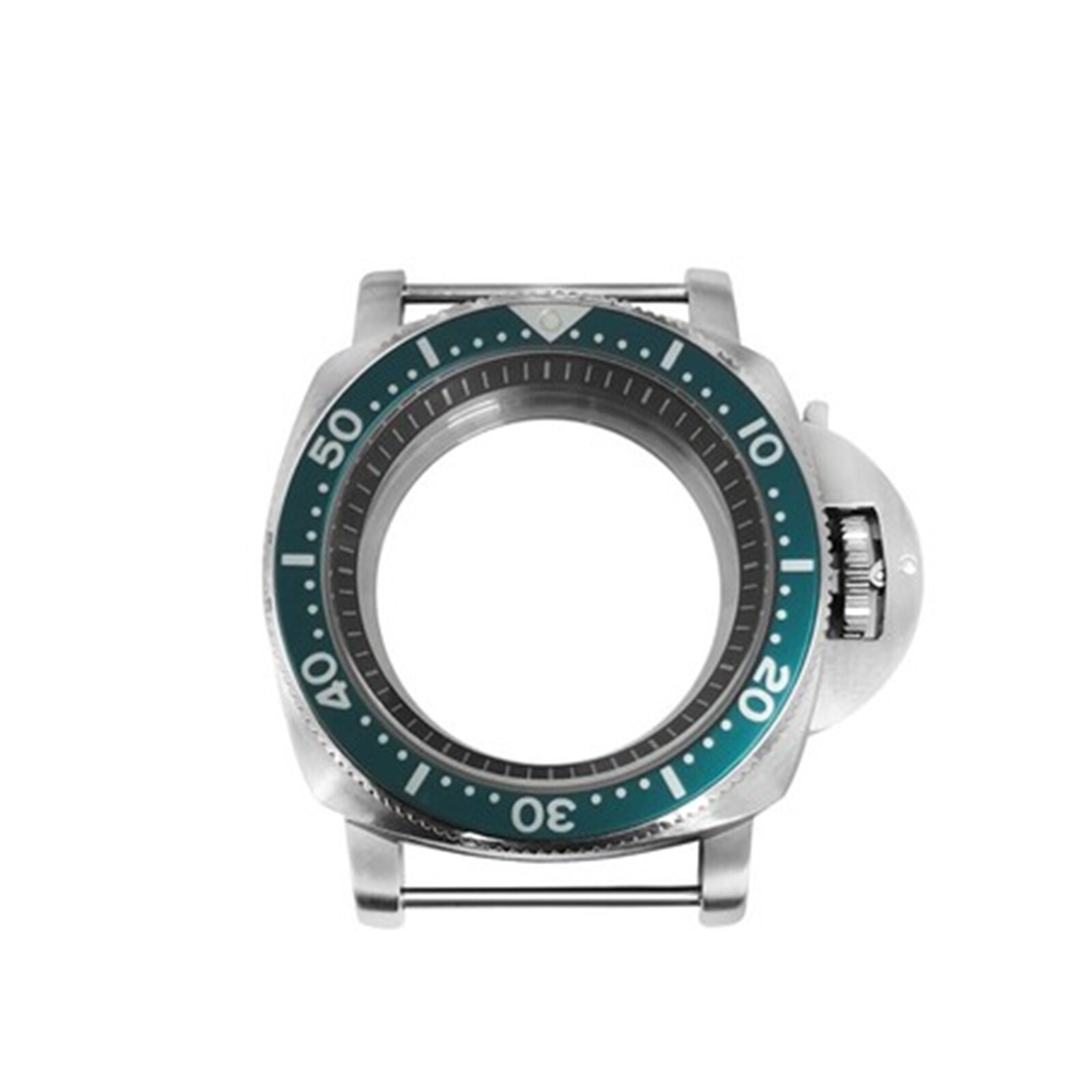42MM Steel Watch Case Black White strip Inner Ring For NH35/NH36/4R/7S Movement