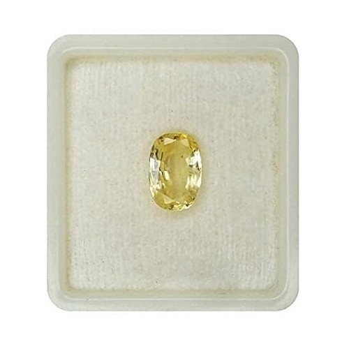 13.60 Ct Natural Yellow Sapphire Pukhraj Unheated Untreated GGTL Certified AAA