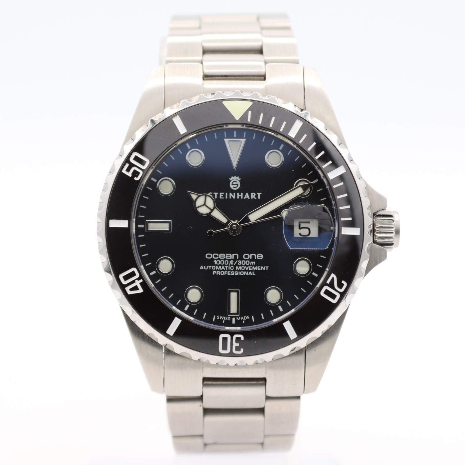 39mm Steinhart Ocean One 26J Men’s Automatic Wristwatch Stainless Steel 103-0903