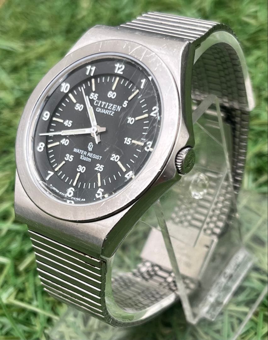 Citizen Vintage Round Stainless Quartz Mens Watch, 37.5mm, Wrist 19cm/7.5in