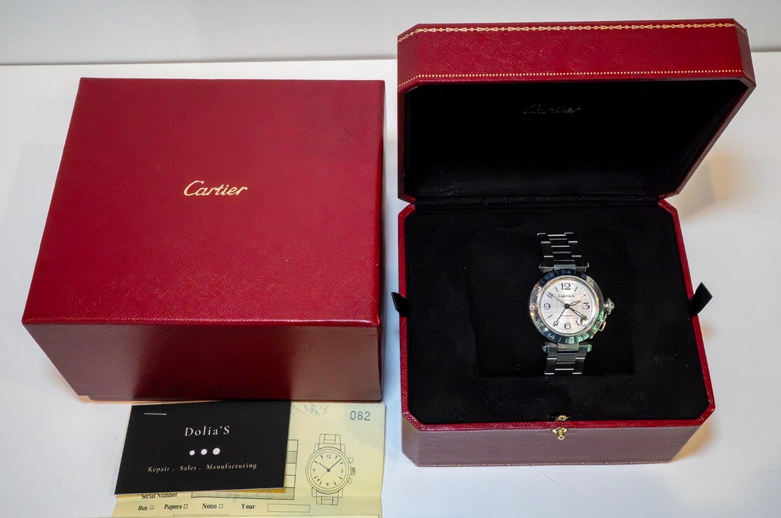 Cartier Pasha C Date 2377 – Silver Global Design; Automatic w/ Box