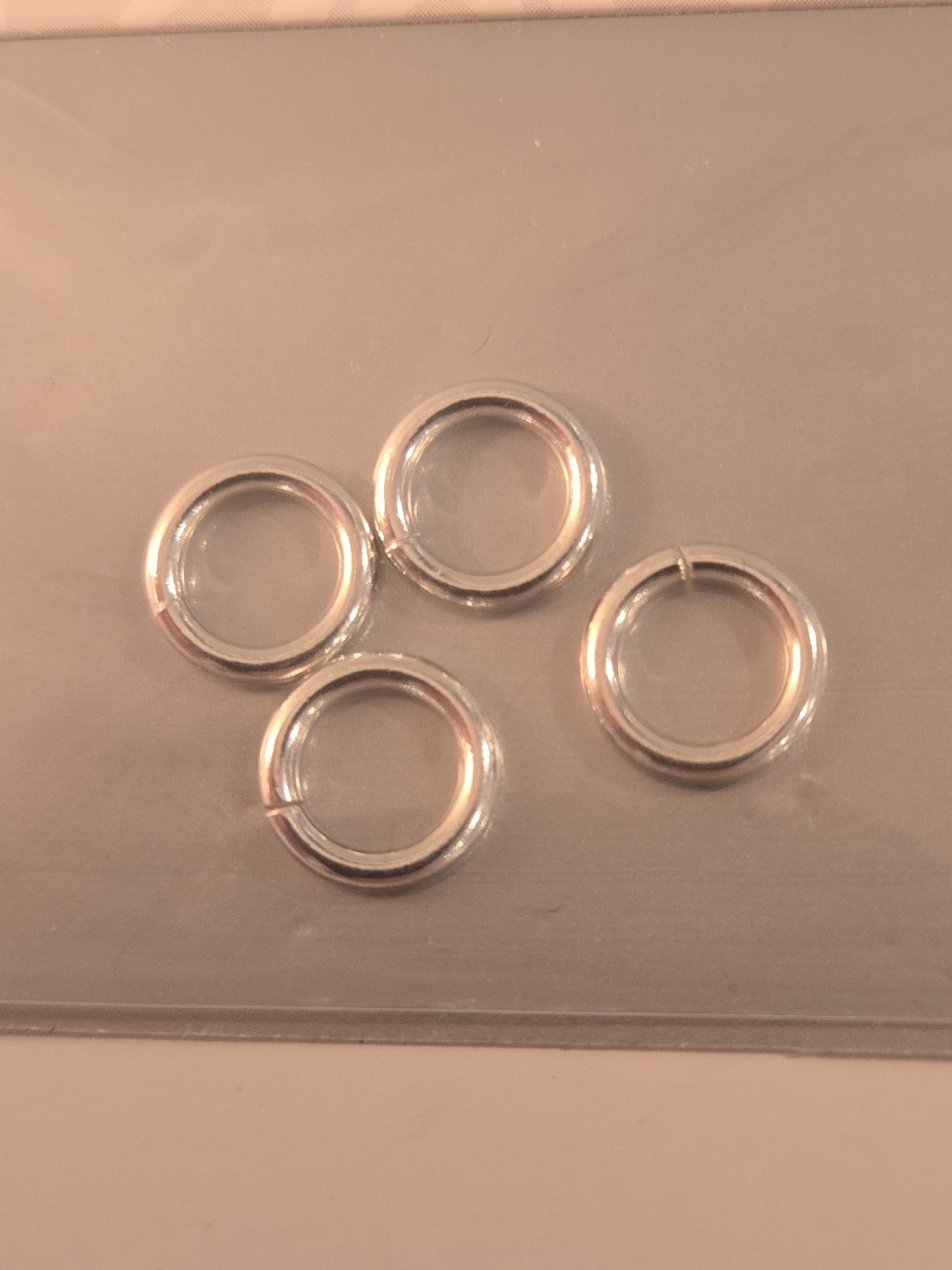 4 Sterling Silver 8mm Heavy Gauge Open Jump Ring Connectors