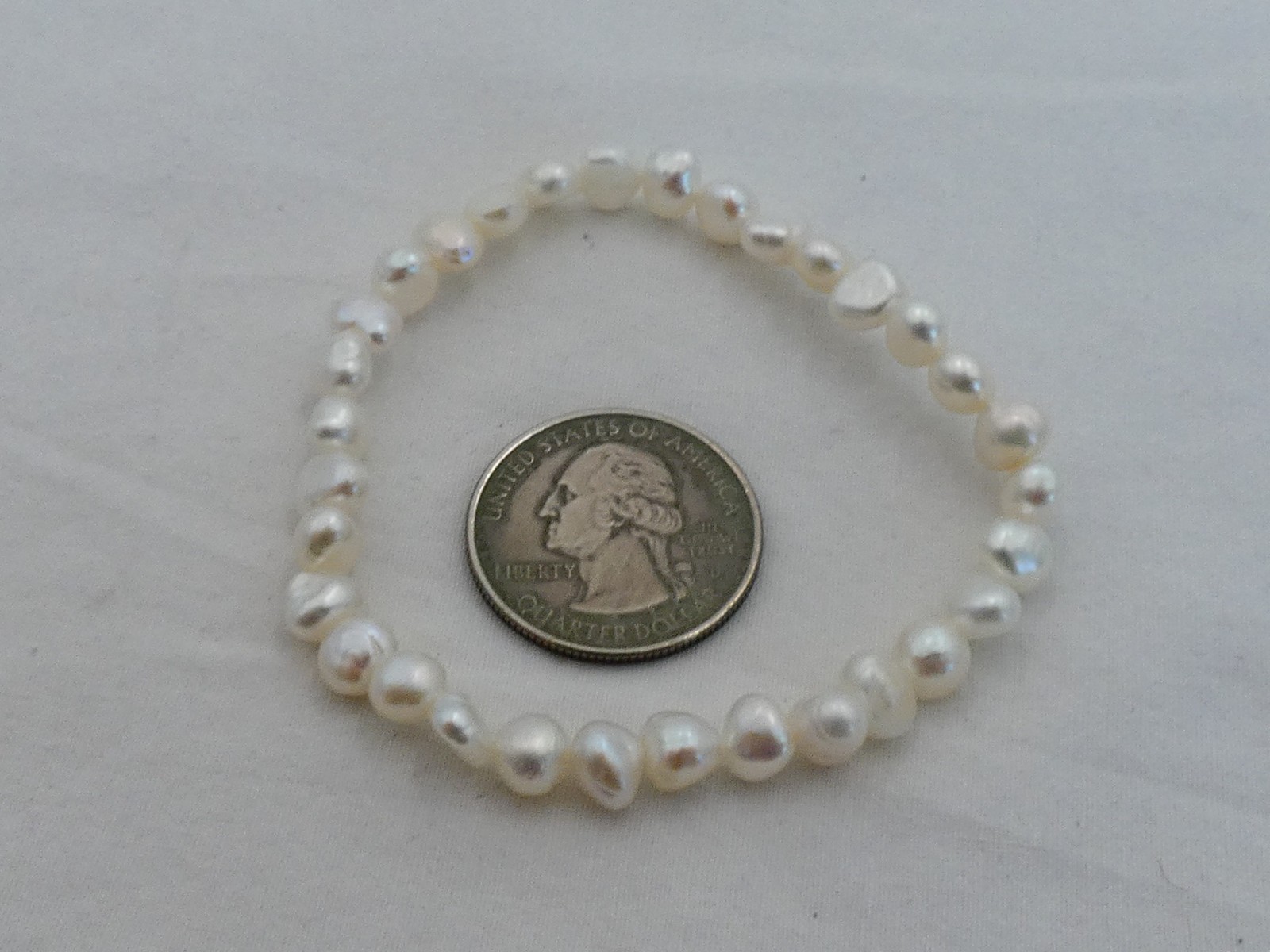 Estate Asian 5 to 7mm Pearl Stretchy Bracelet IS-13