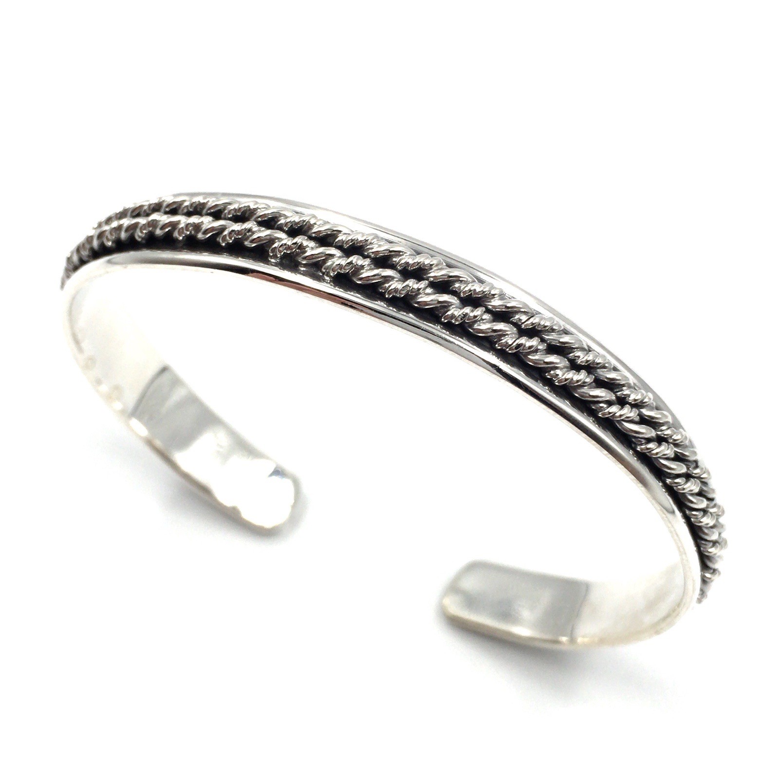 Modern Bangle Solid 925 Sterling Silver Bracelet Unisex Bangle 8mm Jewellery