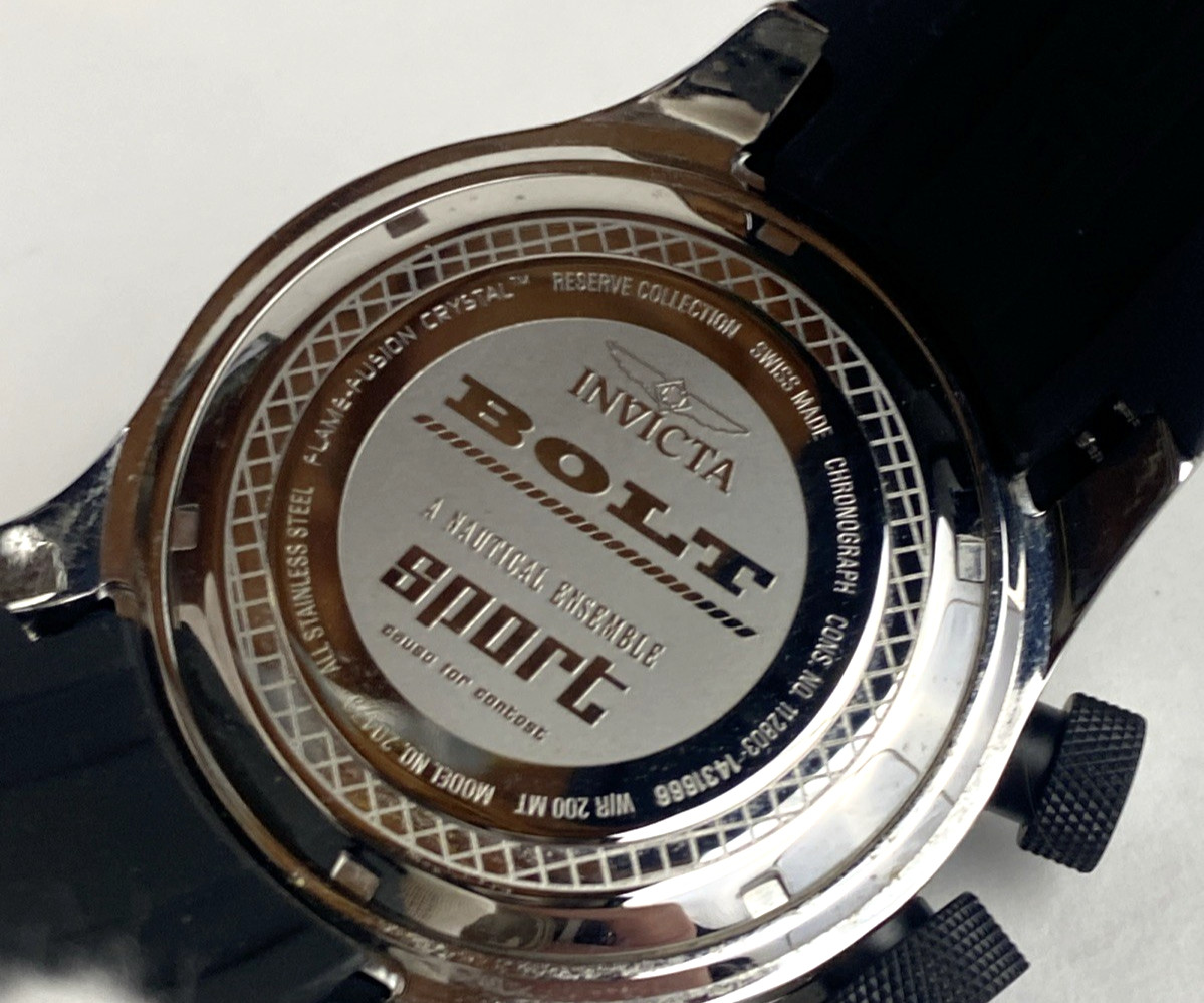 Invicta Reserve Bolt 20479 Nautical Chronograph Sport Watch 50mm Has New Battery