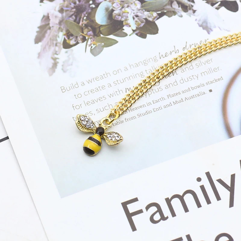 Honey Bumble Bee Necklace Earrings Jewelry Nature Pendant