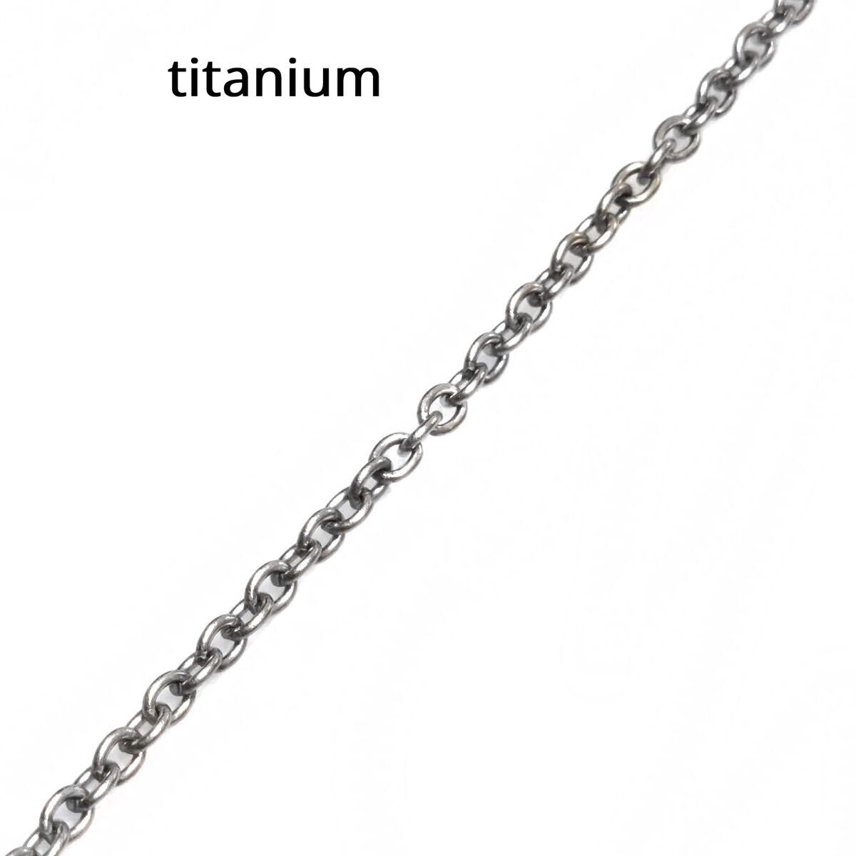 New Pure Titanium Necklace O-Chain Wide 3mm be antiallergic Easy To Match 23.6″