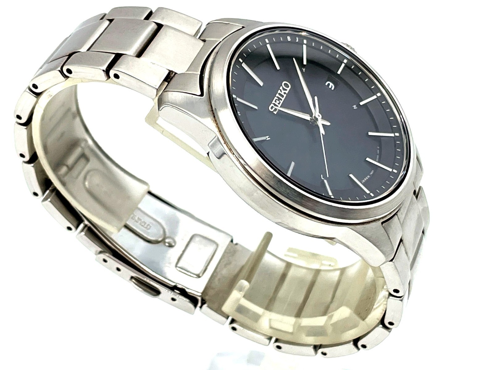 SEIKO Radio Wave Control Solar Men’s Watch Stainless Black Dial 7B24-0BJ0 40mm