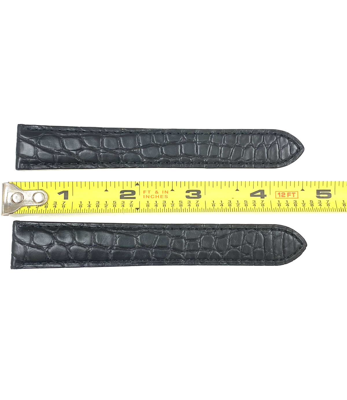 Genuine New Cartier 18mm x 16mm Black Leather Crocodile Deployant Band Strap