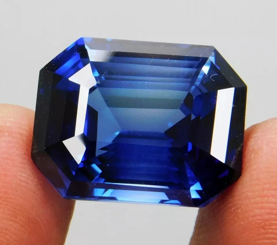 Certified Natural Blue Sapphire Flawless 10.23 Ct Emerald Cut Loose Gemstone A++