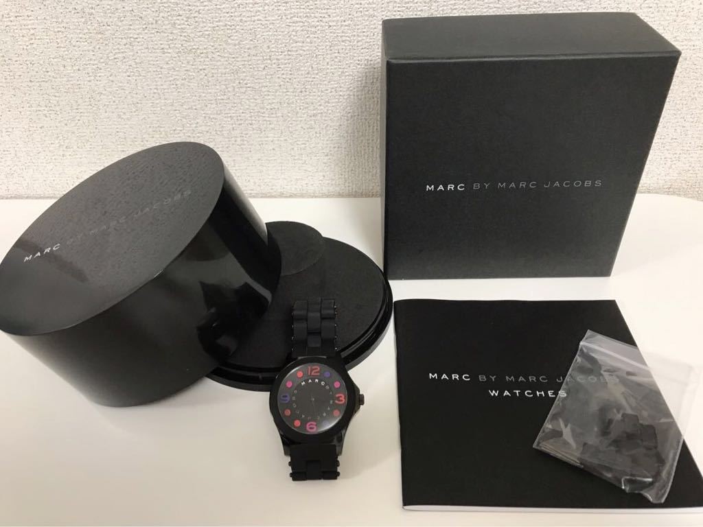 MARC BY MARC JACOBS Ladies’ Wristwatch Black Rubber MBM2543 Quartz Black Pink Pu