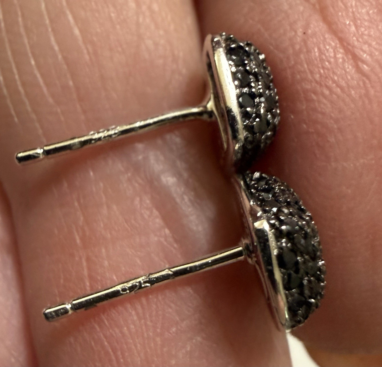 Fuzion Creations FZN Sterling Silver Black Spinel Bolo Bracelet Stud Earring Set