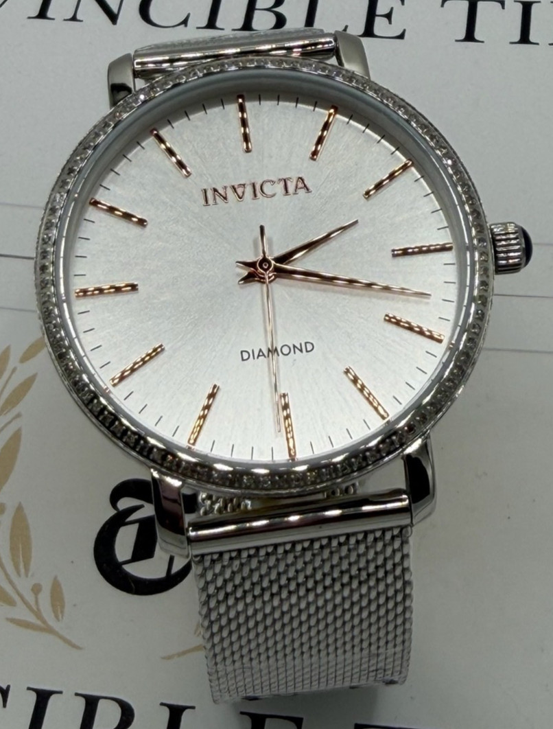 Invicta Elite Diamond 0.32 Carat Diamond Unisex Watch – 38mm, Steel (48747)