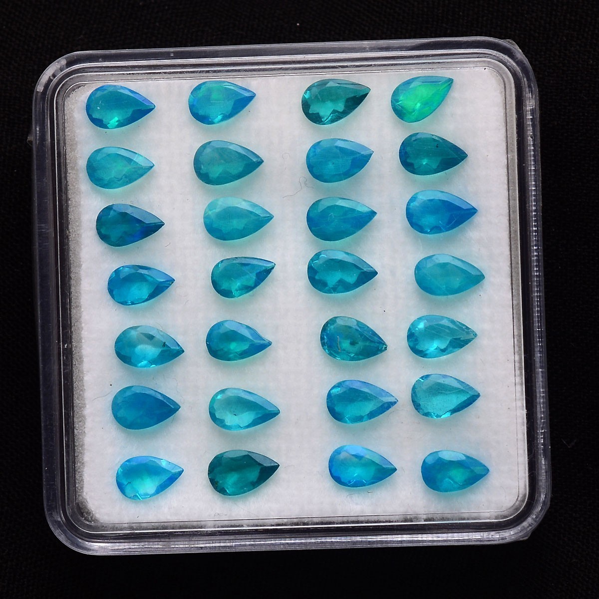 Set Of 28 Pcs Natural Ethiopian Opal Top Quality 5mmx3mm Pear Cut Gemstones Lot