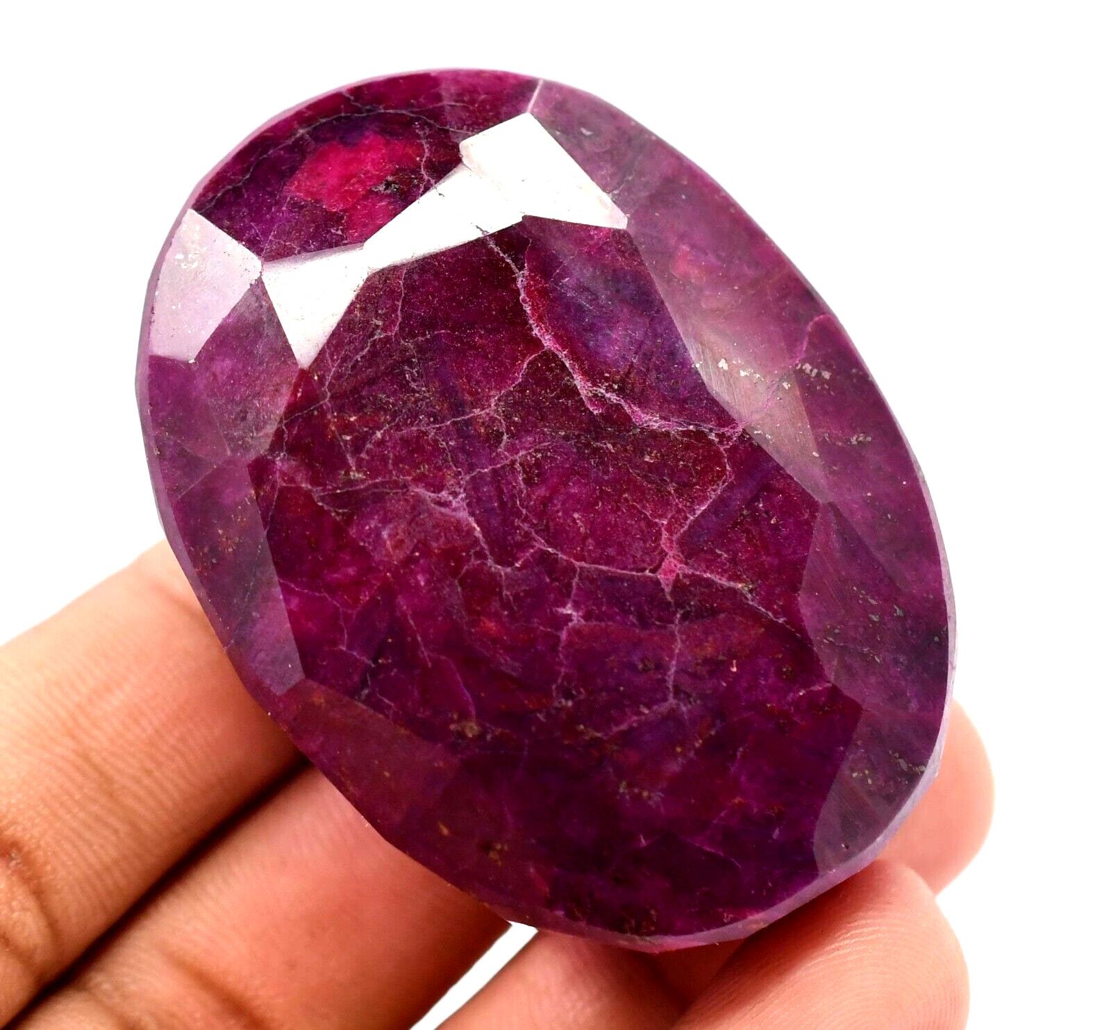 555.5 CT Natural Huge Red Ruby Certified Museum Size Treated Oval Cut Gemstone