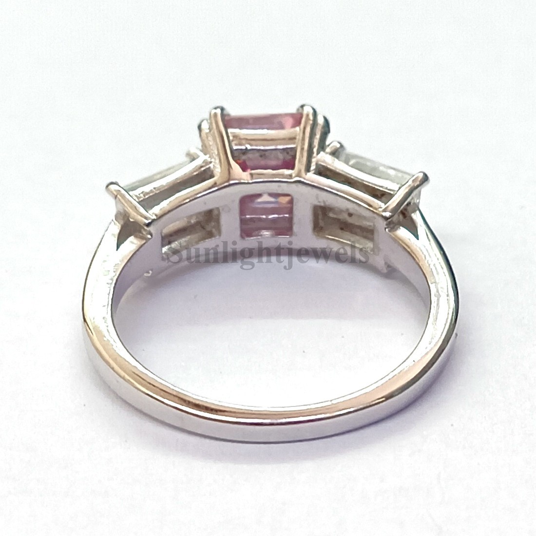 4.50 Ct Certified Natural VVS1 Pink Diamond Solitaire Ring 925 Sterling Silver
