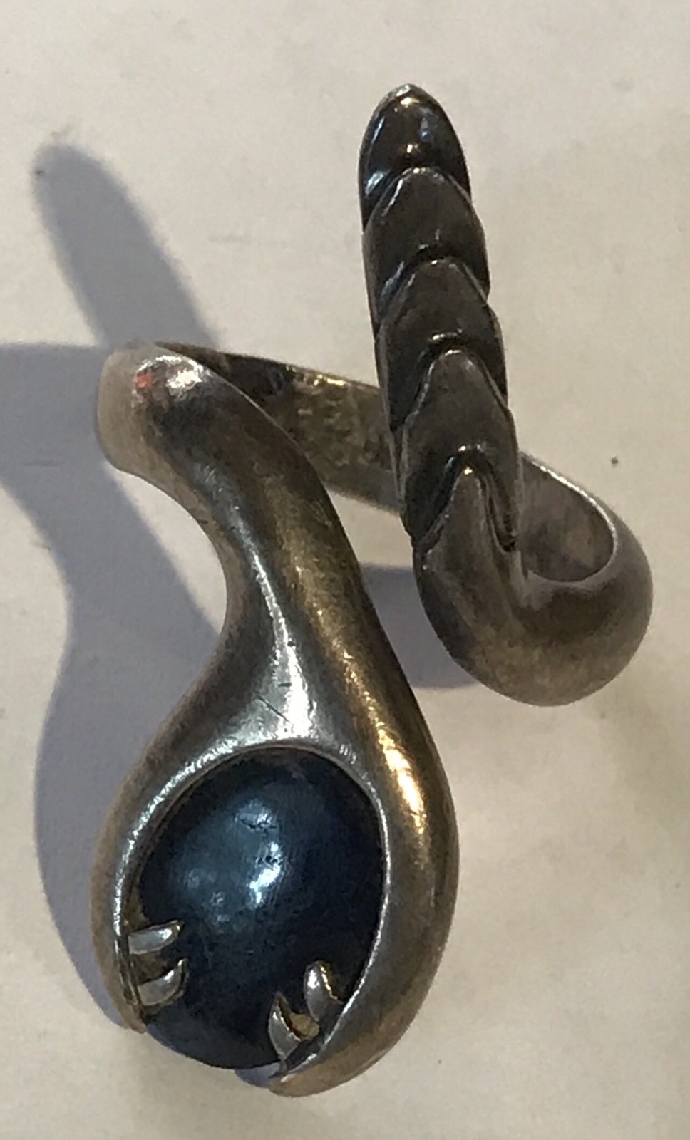 ANTONIO PINEDA VINTAGE MEXICO STERLING SILVER RATTLESNAKE RING