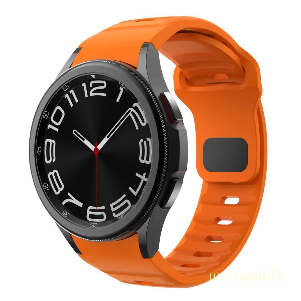 For Samsung Galaxy Watch 4 5 6 7 40/42/44/45/47m Sport Silicone Watch Band Strap