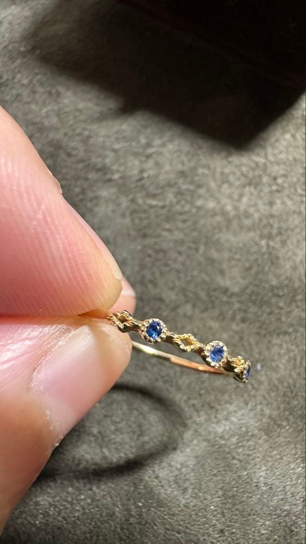 ete K10 Gold Sapphire Ring Size 9 (JP)
