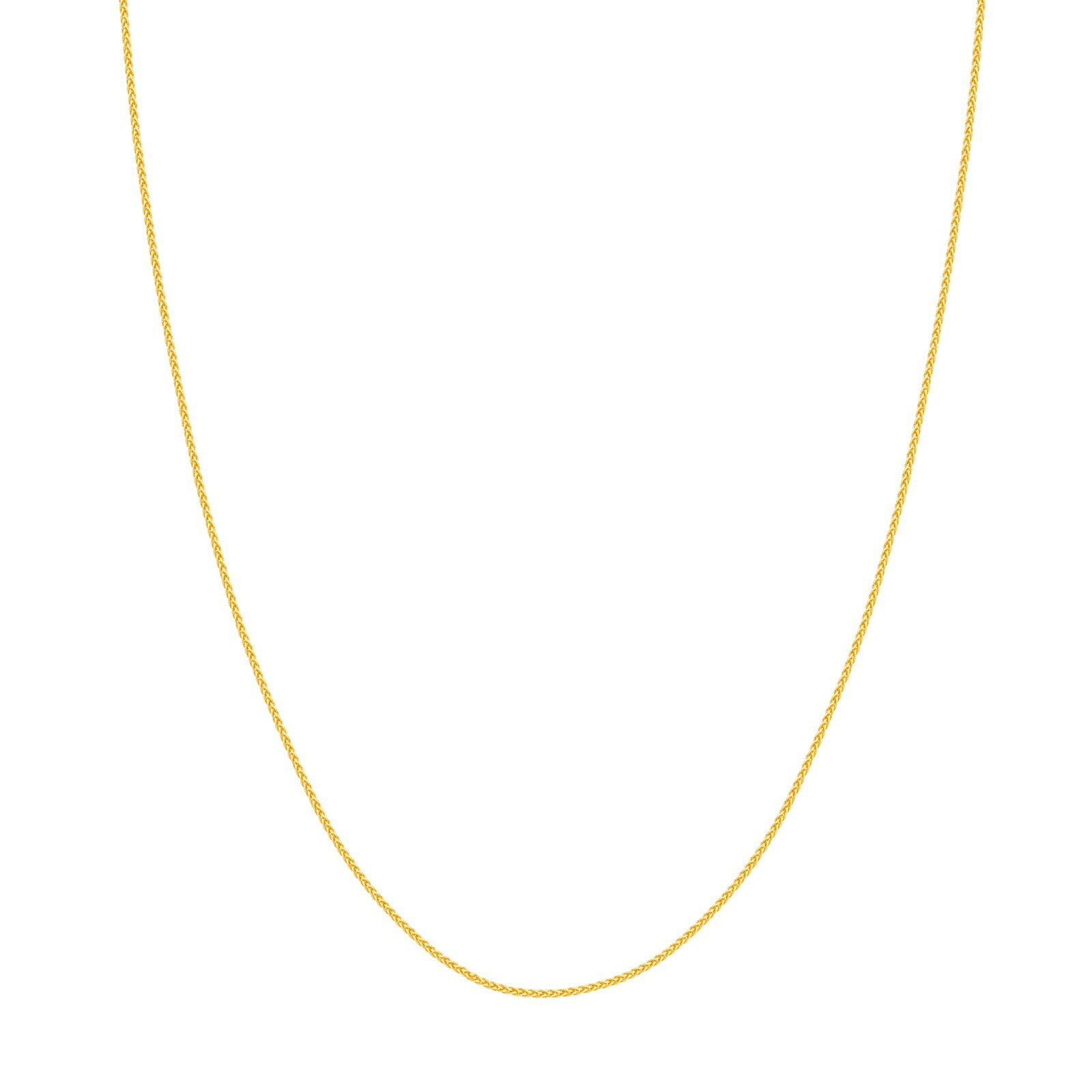 1.05mm Round Wheat Chain with Lobster Lock Real 10K Yellow Gold ALL SIZES
