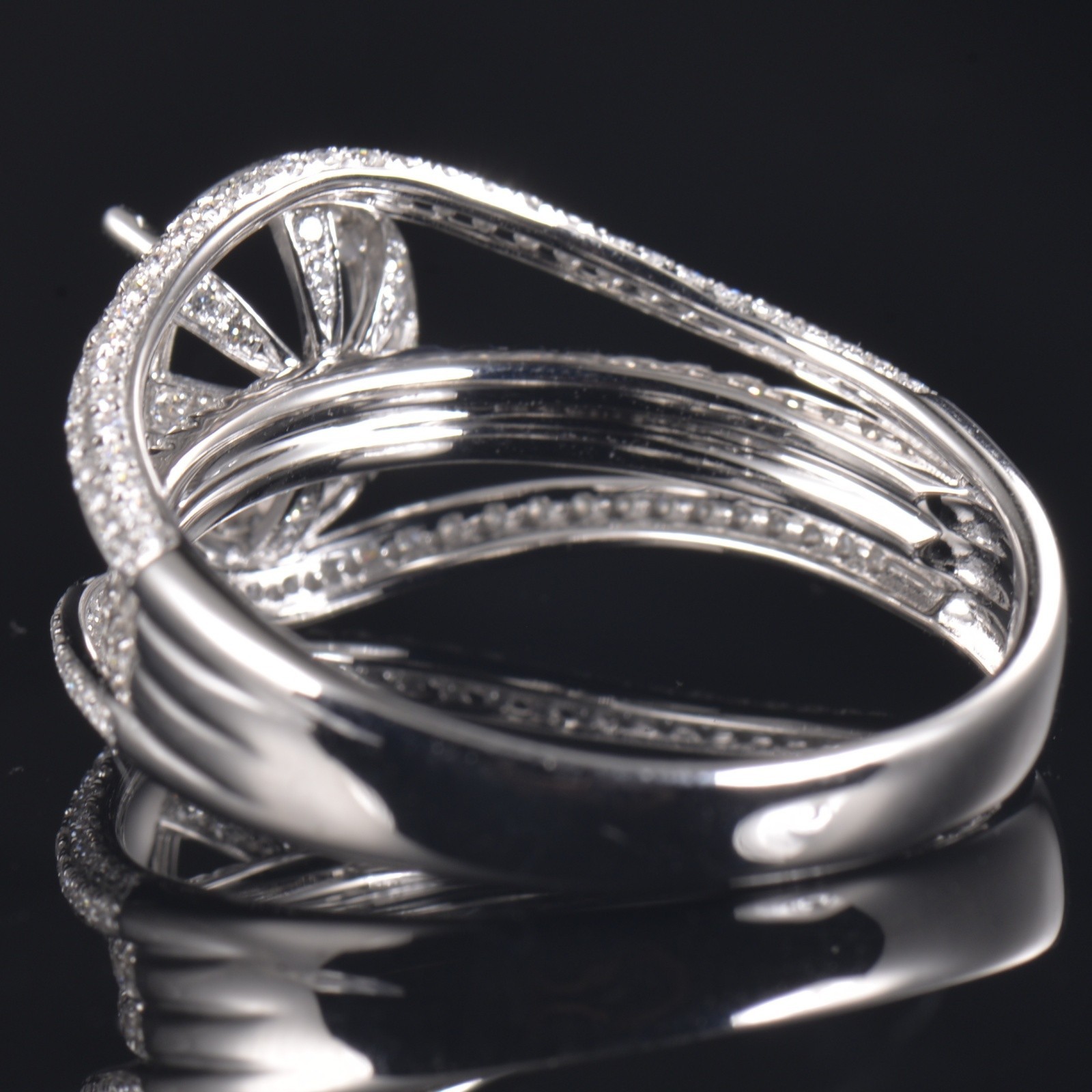 Solid 14K White Gold Ring Settings Lab Created Diamond Semi Mount Prong Oval 9×7