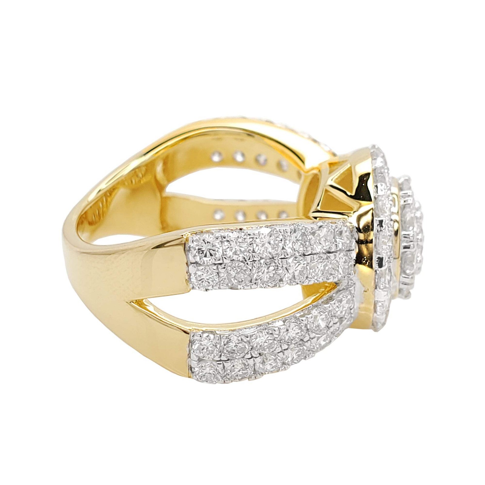 3.25 CARAT LAB GROWN DIAMONDS STERLING SILVER GOLD PLATED ENGAGEMENT WEDDING RIN
