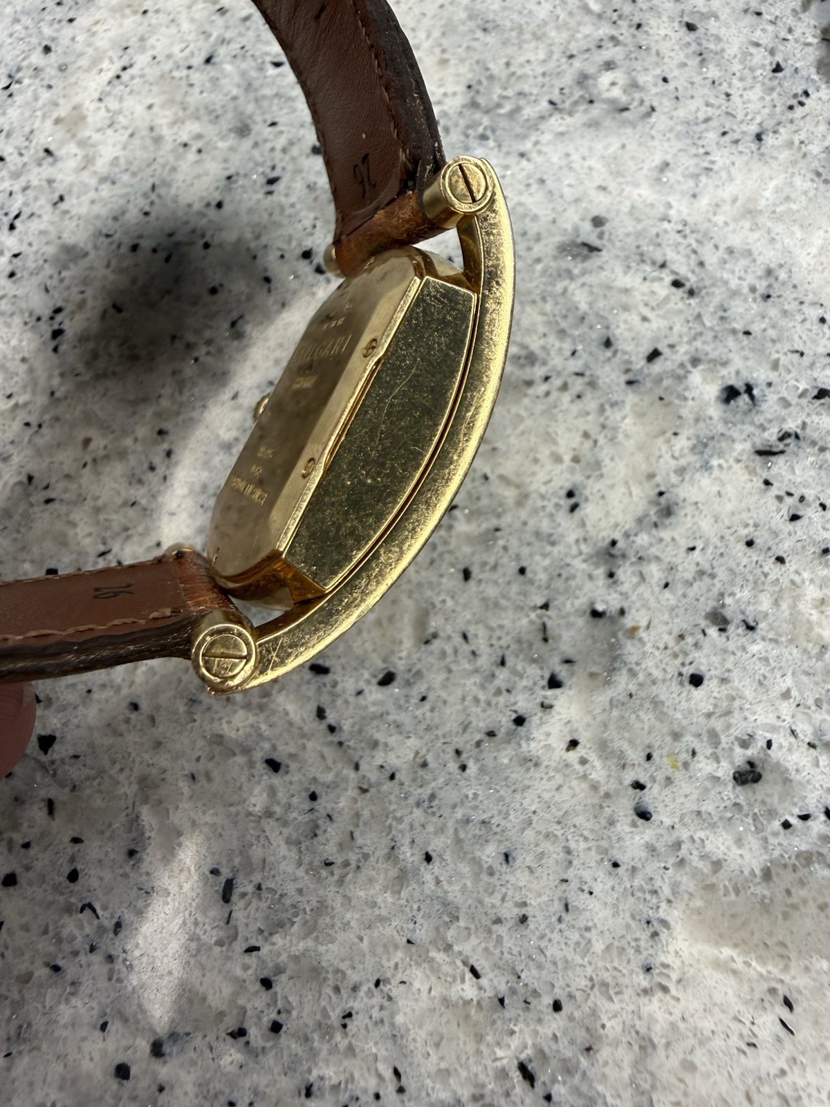 BVLGARI Assioma Automatic Date 32mm Yellow Gold Brown Leather man’s watch