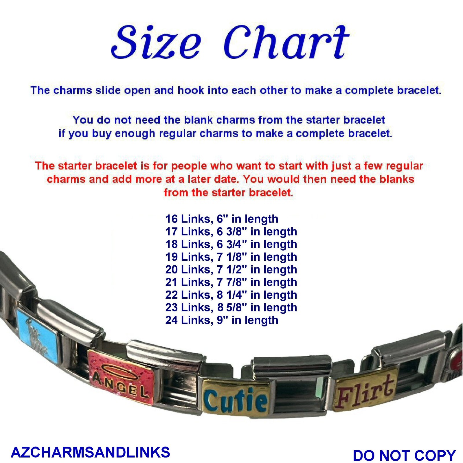 Italian Charms Lots to Choose from Italian Charm Links for your Bracelet (Set14)