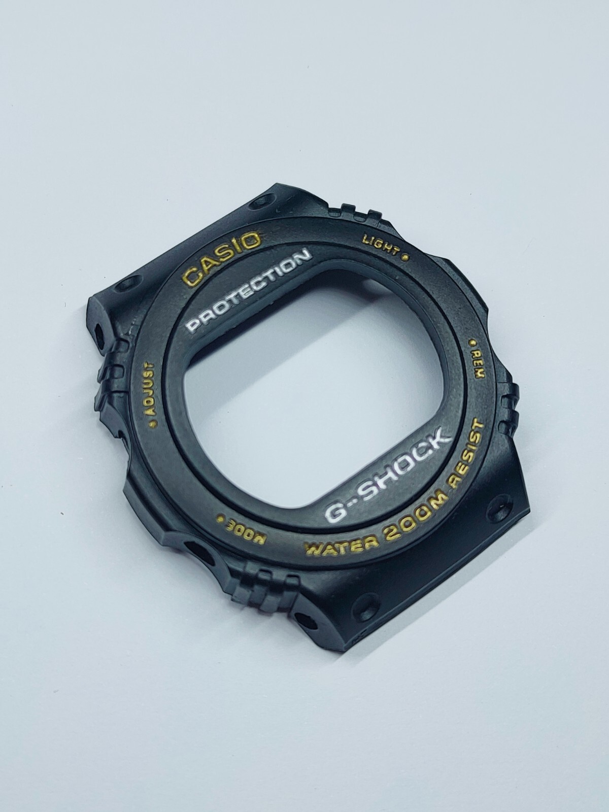 Vintage DW-5700C (901 Module) Replacement Custom Bezel Black Gold Silver Letters