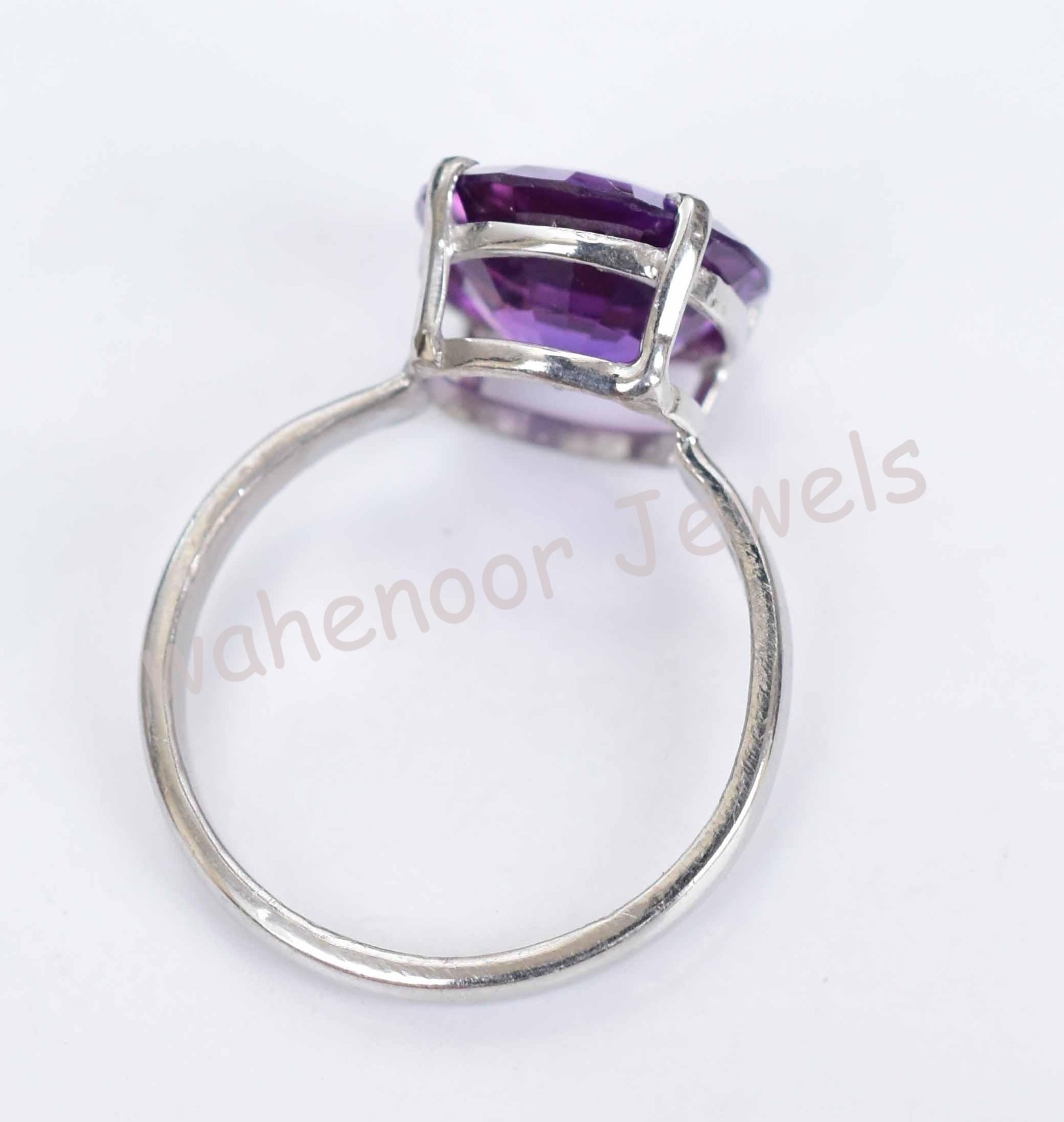 Natural Boysenberry Sapphire Round 925 Sterling Silver Ring Certified For Women