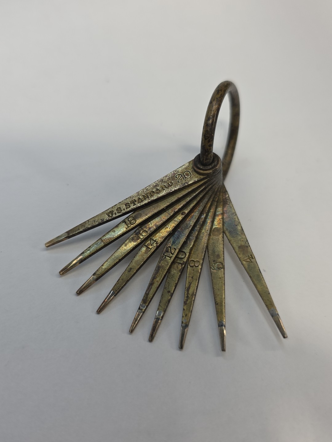 9 Vintage Gold Testing Needles 4kt to 20kt U.S. Standard Ring Jewelers Tools VTG