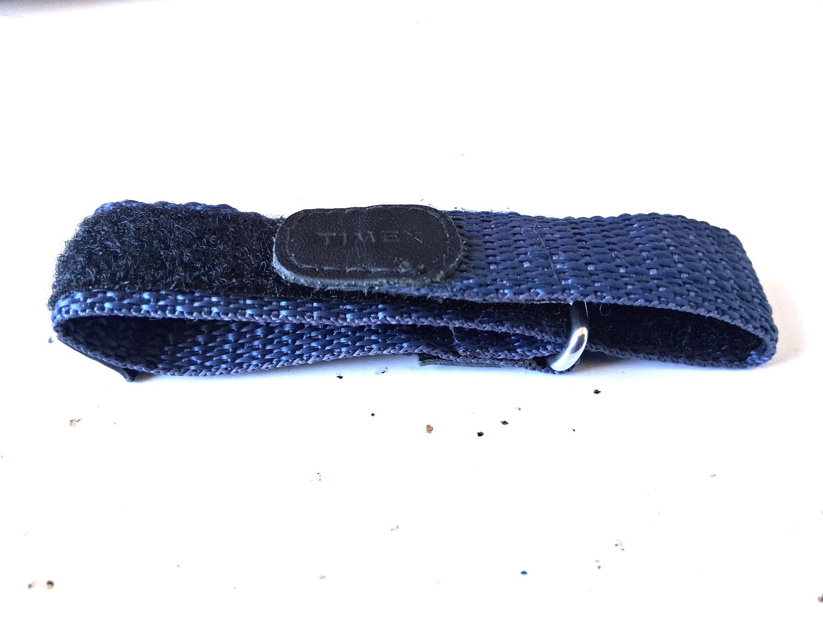 Timex Hook & Loop Navy Blue Nylon Watchband 18mm + Rubber sport band 18mm..Both!