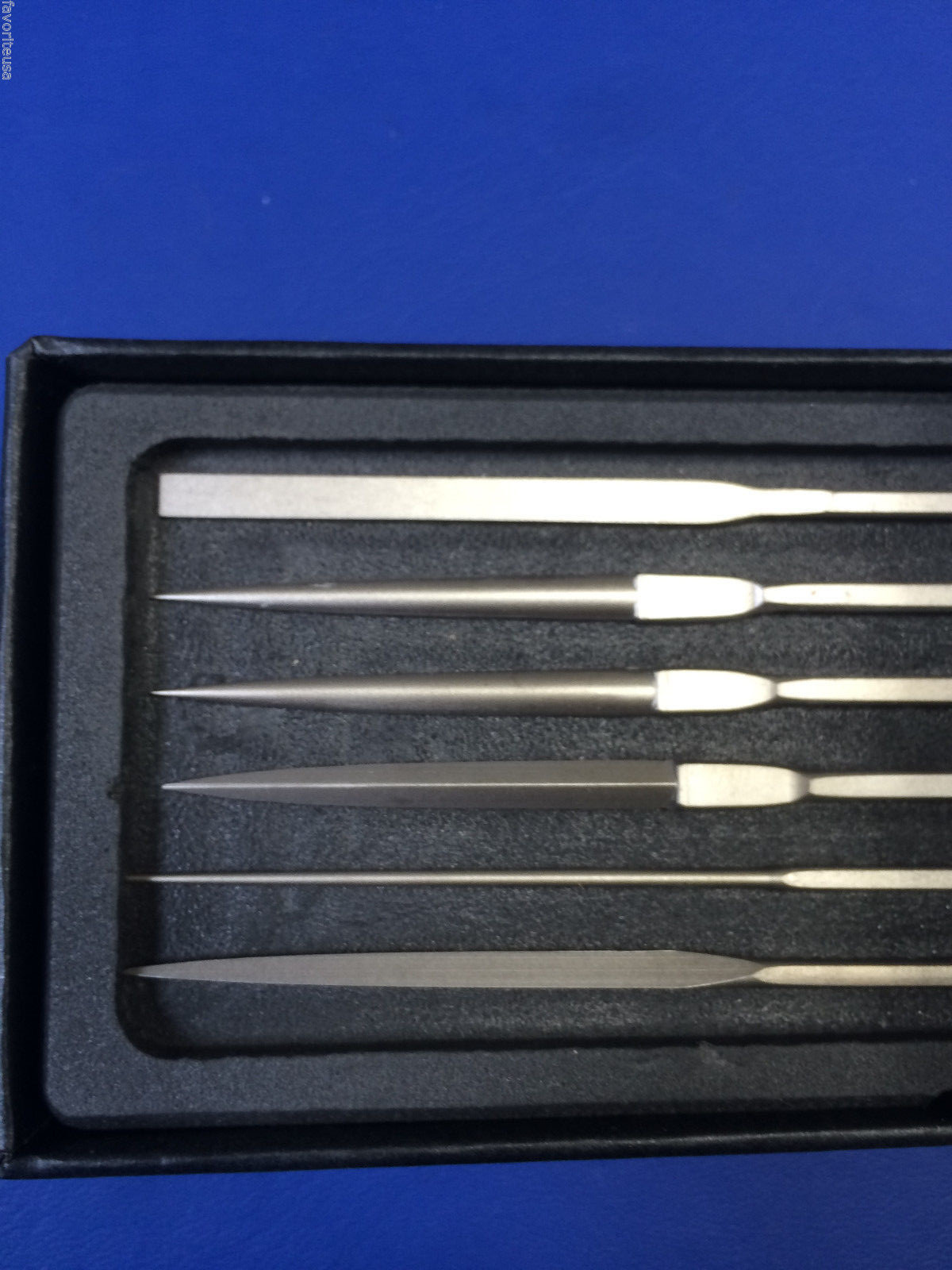 GLARDON ®-VALLORBE ESCAPEMENT BUFF FILES SET OF 6 BUFFING HALF ROUND BARRETTE