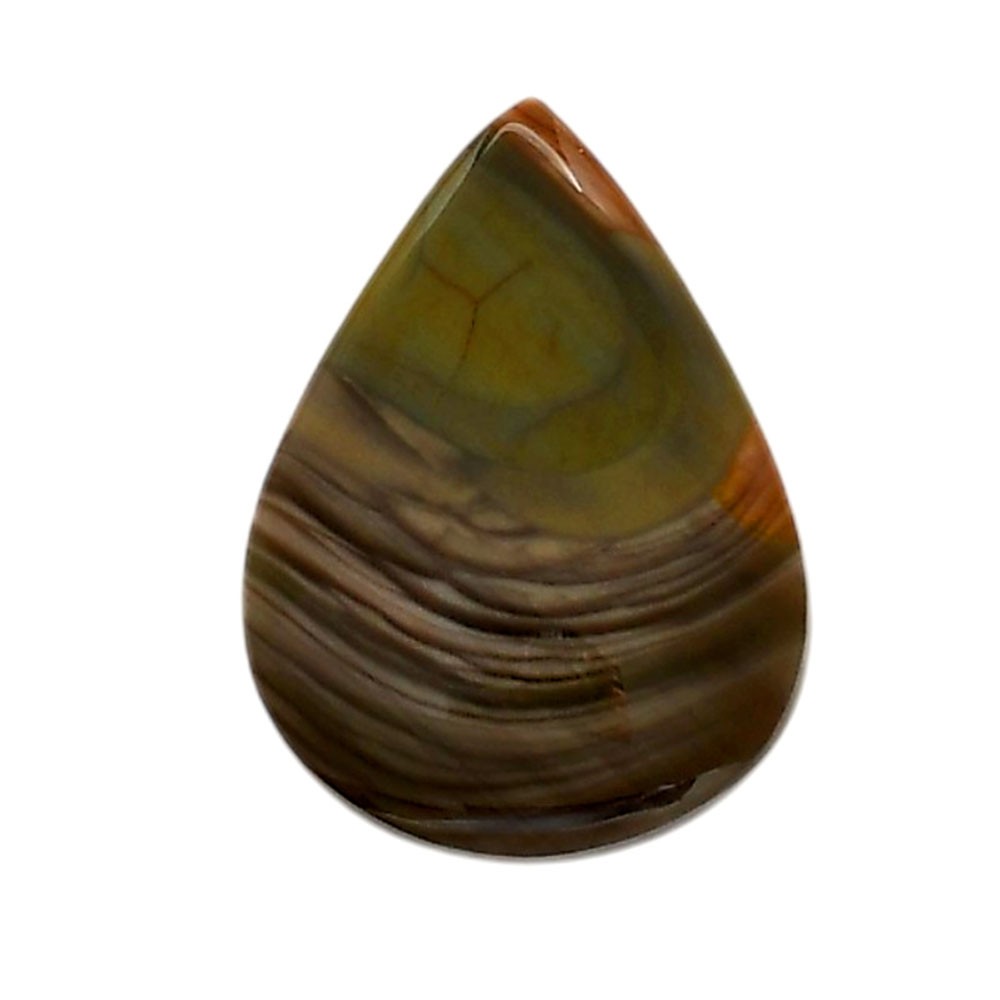 Natural Imperial Jasper 20.6×21.8×5.5 mm Pear Shape Polished Gemstone LS97-05912