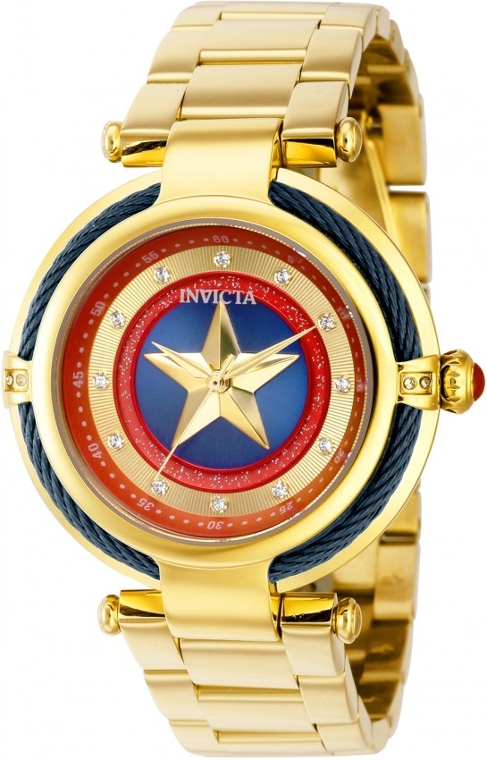 Invicta Marvel Captain America Women’s 40mm Limited Edition Crystals Watch 36952