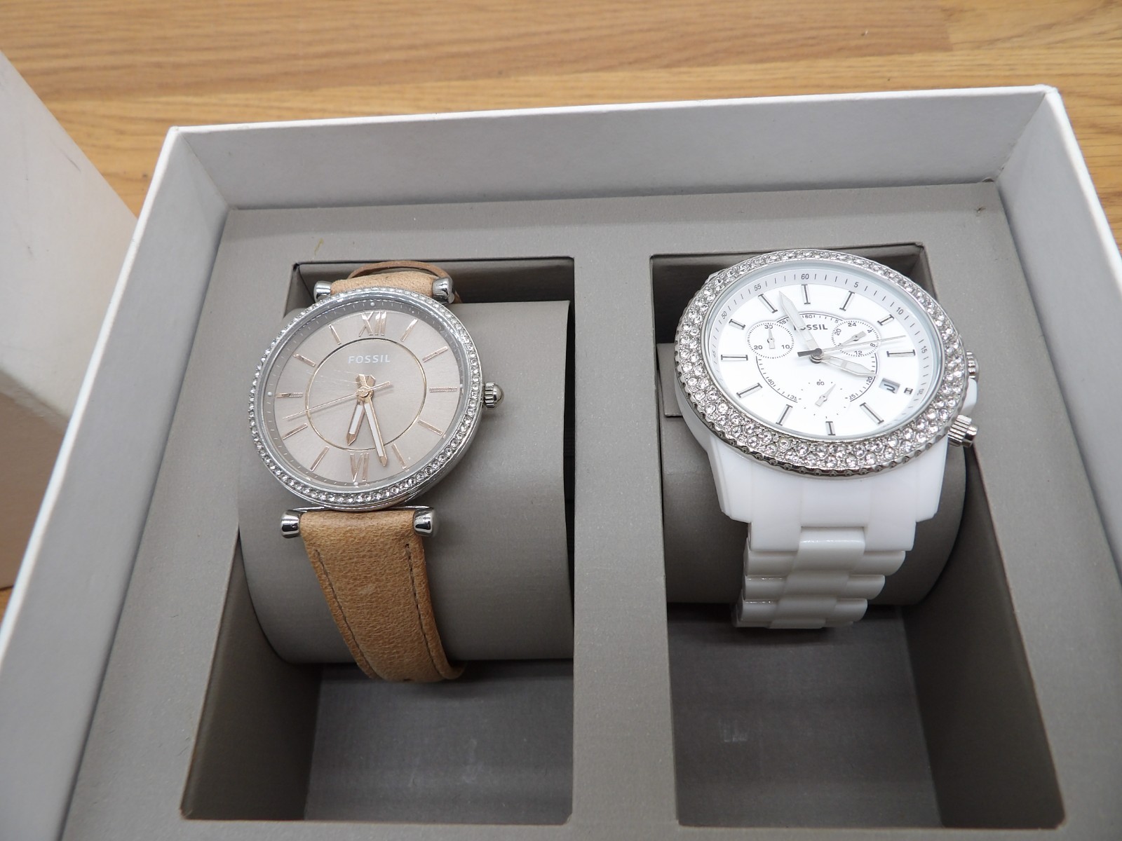 Fossil Carlie Women’s Blush Pink Leather Strap & Fossil Stella-FREE SHIP! READ!