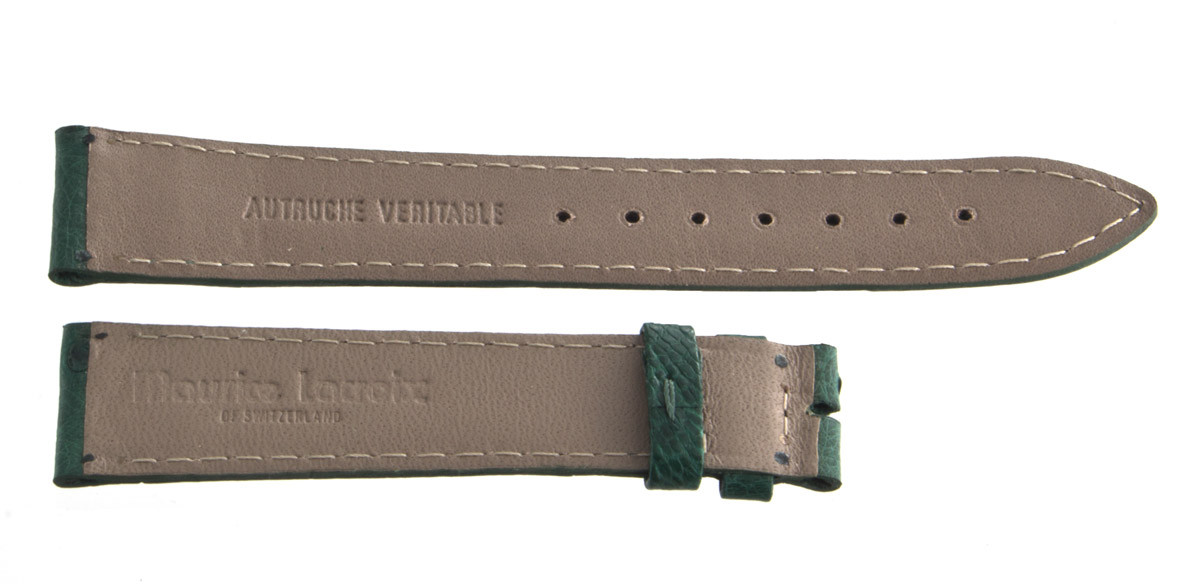 Maurice Lacroix 18mm x 16mm Green Leather Watch Band Strap