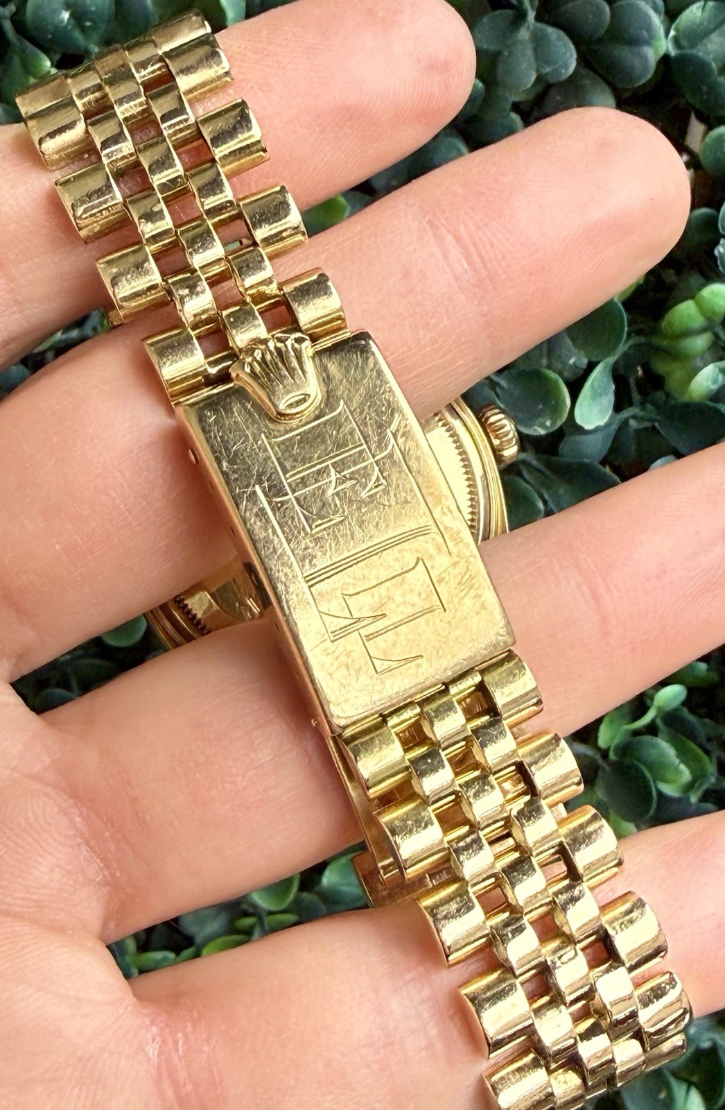 1958 Rolex Day-Date 36mm Watch 6611 18k Gold Jubilee Engraved Fluted President