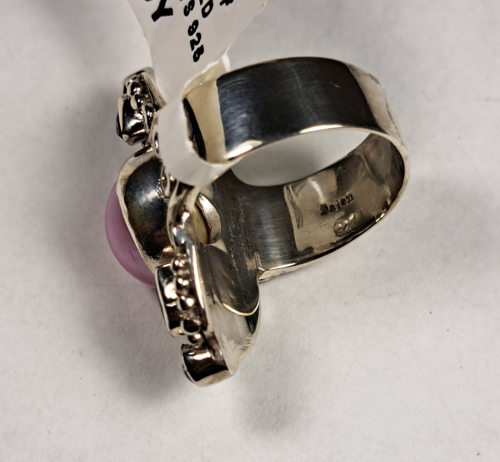SAJEN Sterling Silver Pink Mabe Pearl Iolite Moonstone Ring 7 8 10 11 NEW