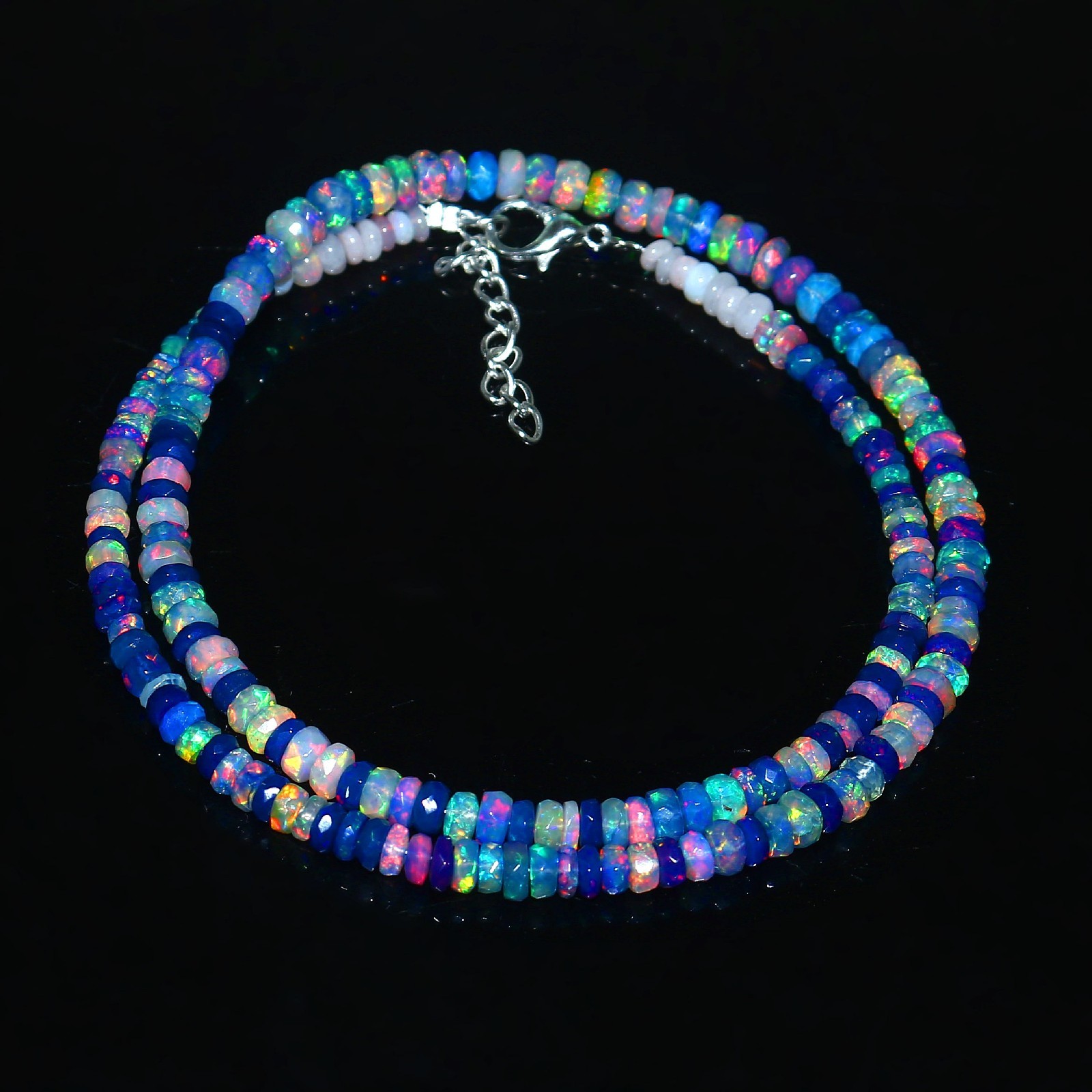 Natural opal beads Rondelle Opal beads multi Color Opal Necklace Gift For her