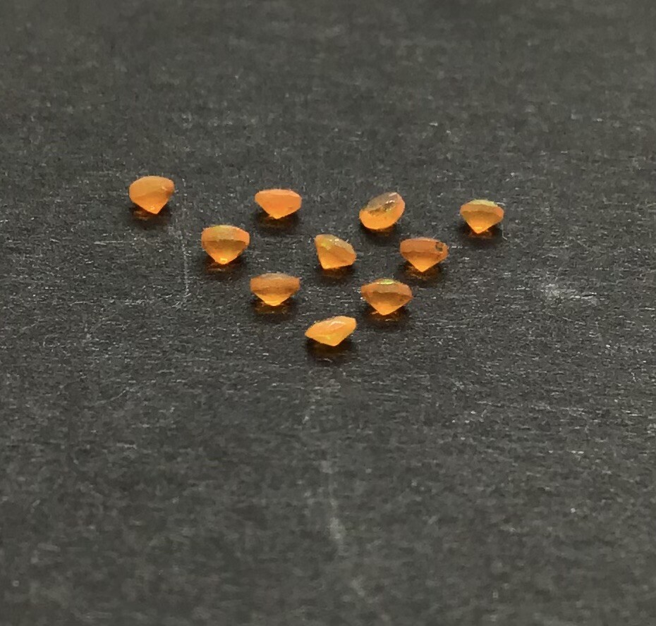 Ethiopian Opal Fire Orange Round Cut AAA Natural Loose Gemstone Assorted Jewelry