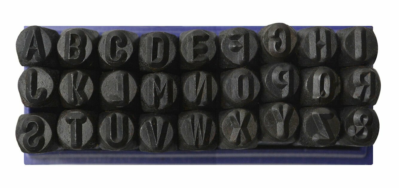 36 Pc 3/16″ 5 MM Steel Punch Stamp Letter Number Marking Gold Silver Ingot Bars
