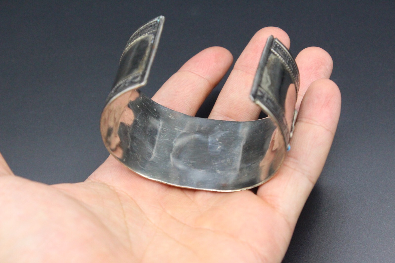 Afghan Cuff Bracelet, Black Onyx Stones Cuff Bracelet, Boho Cuff Bracelet