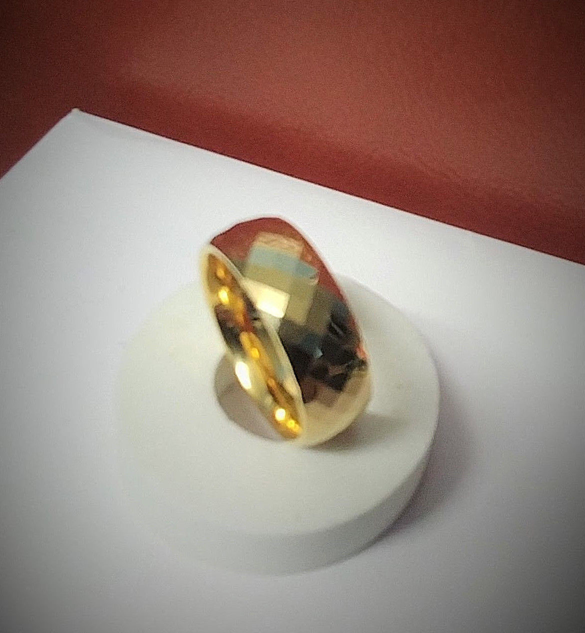Gold Plated Tungsten Carbide Faceted RING BAND, sizes – 7, 8, 9, 10, 11, 12, 13