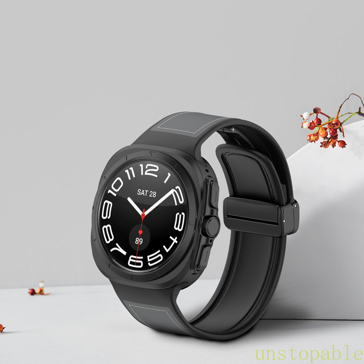 Soft Leather Silicone Strap Band Wristband For Samsung Galaxy Watch 7 Ultra 47mm