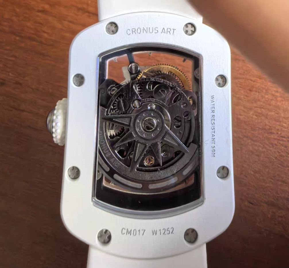 CRONUSART Women Automatic Watch 29mm Rectangle Ladies Mechanical Wristwatch