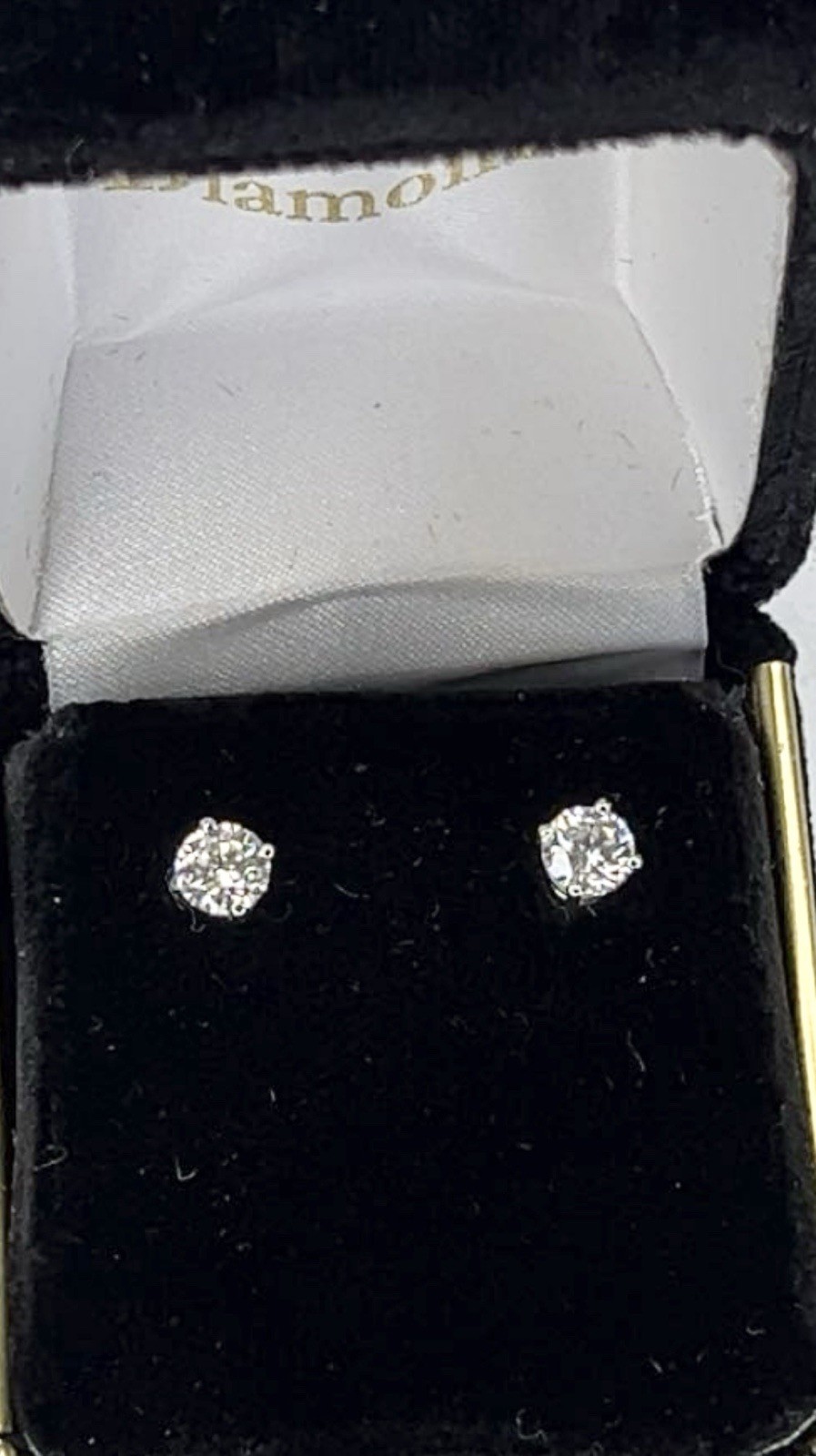 14k White Gold High Quality Vs1 G Color Very Good Cut Diamond 1ct Tdw Studs